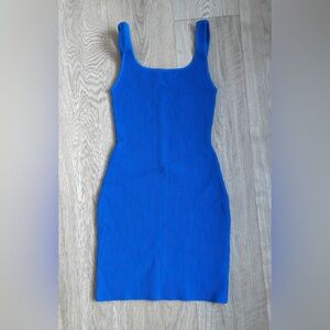 Babaton square neck sculpt knit dress